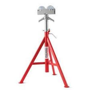 DESCRIPTION: (1) ROLLER HEAD HIGH PIPE STAND BRAND/MODEL: RIDGID #RJ-99 INFORMATION: RED SIZE: 12" 1000 LBS CAPACITY, 32-55" RETAIL$: $186.42 EA QTY: