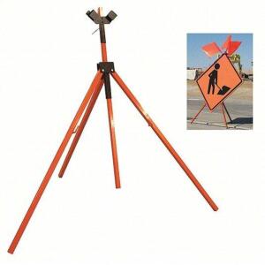 DESCRIPTION: (1) TRIPOD SIGN STAND BRAND/MODEL: RIGID #23J508 INFORMATION: ORANGE SIZE: 36 IN X 36 IN, 48 IN X 48 IN COMPATIBLE SIGN SIZE, 3 LEGS, 54