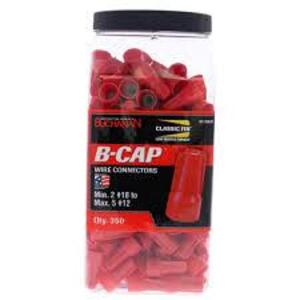 DESCRIPTION: (3) TUBS OF (350) WIRE CONNECTORS BRAND/MODEL: BUCHANAN #B2-350 INFORMATION: RED, #18 TO MAX 5 #12 AWG RETAIL$: $49.13 EA QTY: 3