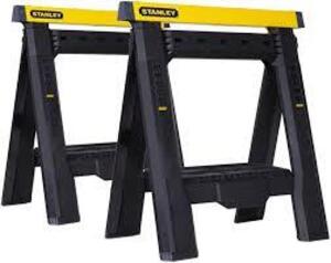 DESCRIPTION: (2) ADJUSTABLE SAWHORSE BRAND/MODEL: STANLEY FATMAX INFORMATION: BLACK RETAIL$: $83.10 EA QTY: 2