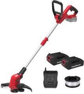 DESCRIPTION: (1) CORDLESS STRING TRIMMER BRAND/MODEL: POWERSMART #PS76112A-2B INFORMATION: 20 V SIZE: 12" RETAIL$: $119.99 EA QTY: 1