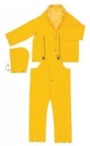 DESCRIPTION: (10) 3 PIECE SUIT WITH DETACHABLE SUIT BRAND/MODEL: MCR #2303XL INFORMATION: YELLOW SIZE: XL RETAIL$: $18.93 EA QTY: 10