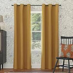 DESCRIPTION: (3) ENERGY EFFICIENT GROMMET CURTAIN PANEL BRAND/MODEL: SUN ZERO INFORMATION: TAN SIZE: 54X95 RETAIL$: $25.49 EA QTY: 3