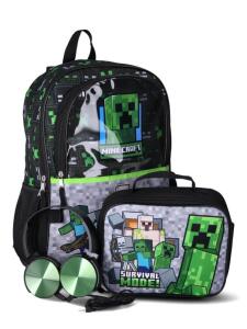 DESCRIPTION: (1) BACKPACK, LUNCH KIT, HEADPHONES BRAND/MODEL: MINECRAFT RETAIL$: $25.0 EA QTY: 1