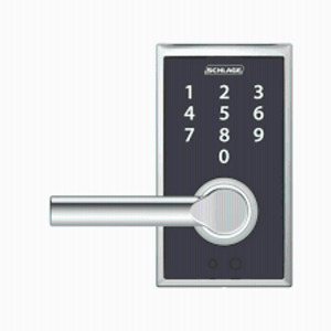 DESCRIPTION: (1) KEYLESS TOUCHSCREEN LEVERSET BRAND/MODEL: SCHLAGE INFORMATION: BLACK RETAIL$: $140.42 EA QTY: 1