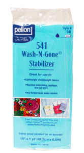 DESCRIPTION: (5) WASH N GONE STABILIZER BRAND/MODEL: PELLON 541 SIZE: 19X1 RETAIL$: $2.74 EA QTY: 5