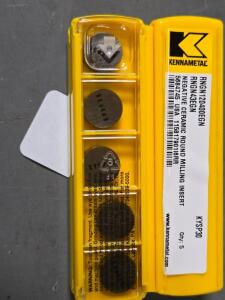 DESCRIPTION: (20) CERAMIC TURNING INSERTS BRAND/MODEL: KENNAMETAL RNGN 120400EGN RETAIL$: $480.20 QTY: 20