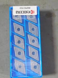 DESCRIPTION: (30) CARBIDE TURNING INSERTS BRAND/MODEL: KYOCERA DNGG 432 DP RETAIL$: $610.30 QTY: 30