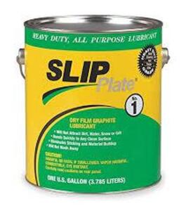 DESCRIPTION: (2) DRY FILM GRAPHITE LUBRICANT BRAND/MODEL: SLIP PLATE HEAVY DUTY SIZE: 1 GALLON RETAIL$: $28.99 EA QTY: 2