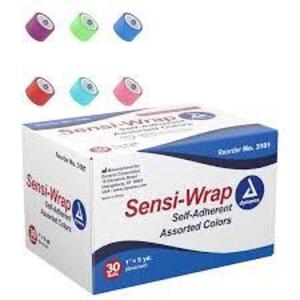 DESCRIPTION: (1) CASE OF (30) ROLLS OF SELF ADHERENT WRAP BRAND/MODEL: DYNAREX SENSI-WRAP #215X71 SIZE: 1X5YD RETAIL$: $16.95 EA QTY: 1