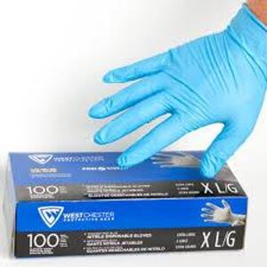 DESCRIPTION: (3) BOXES OF (100) DISPOSABLE GLOVESBRAND/MODEL: WEST CHESTERSIZE: LARGERETAIL$: $18.25 EAQTY: 3