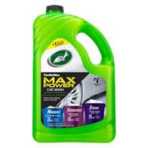 DESCRIPTION: (1) MAX POWER CAR WASH LIQUID BRAND/MODEL: TURTLE WAX SIZE: 1 GALLON RETAIL$: $7.98 EA QTY: 1