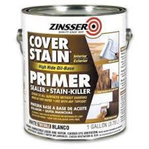 DESCRIPTION: (1) COVER STAIN PRIMER BRAND/MODEL: ZINSSER SIZE: 1 GALLON RETAIL$: $71.50 EA QTY: 1