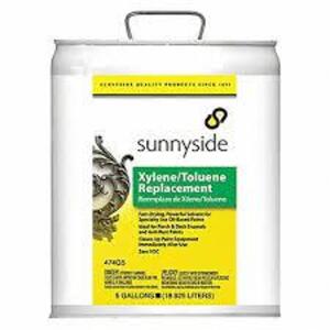 DESCRIPTION: (1) XYLENE TOLUENE REPLACEMENT BRAND/MODEL: SUNNYSIDE SIZE: 5 GLALON RETAIL$: $375.052 EA QTY: 1