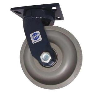 (2) 8" X 2-1/2" SOLID ELASTOMER HEAVY DUTY CASTER (FIXED POSITION)