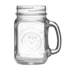 COUNTY FAIR 8-PIECE CLEAR GLASS DRINKING JAR SET