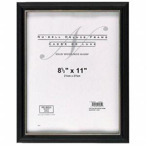 (6) DELUXE DOCUMENT FRAME 8.5X11 BLACK