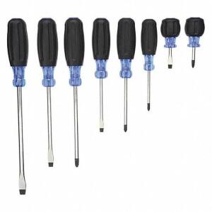 GENERAL PURPOSE SCREWDRIVER SET, PHILLIPS, SLOTTED, ERGONOMIC, NUMBER OF PIECES 8