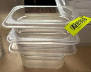 (3) 1/9 SIZE PLASTIC PANS