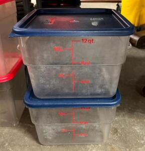 (2) 12 QT. INGREDIENTS BINS WITH LIDS