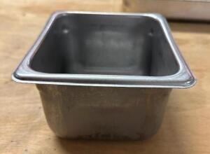 (4) 1/6 SIZE STAINLESS PANS