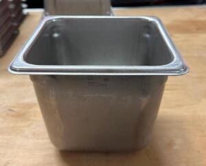 (11) 1/6 SIZE STAINLESS PANS