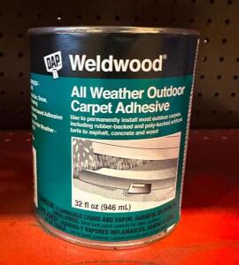 (2)- ALL WEATHER OUTDOOR CARPEST ADHESIVE