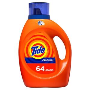 (2) TIDE LIQUID LAUNDRY DETERGENT, ORIGINAL, 64 LOADS, 92 FL OZ