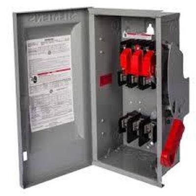 DESCRIPTION: (1) HEAVY DUTY SAFETY SWITCH BRAND/MODEL: SIEMENS #HF224NR INFORMATION: GRAY, STEEL SIZE: 200 A RETAIL$: $710.99 EA QTY: 1