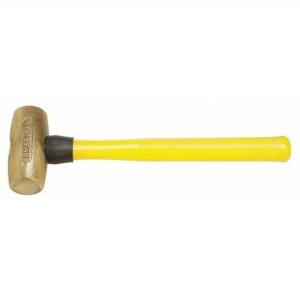 DESCRIPTION: (2) BRASS MALLET BRAND/MODEL: AMERICAN HAMMER #21YT93 INFORMATION: FIBERGLASS HANDLE, TEXTURED GRIP, 4 LB HEAD WT SIZE: 1 1/2 IN DIA, 4 I