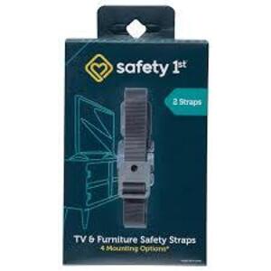 DESCRIPTION: (1) SET OF SAFETY STRAPS BRAND/MODEL: SAFETY 1ST INFORMATION: BLACK, FOR TV AND FURNITURE RETAIL$: $15.99 EA QTY: 1