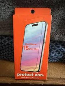 DESCRIPTION: (1) PHONE GLASS SCREEN PROTECTOR INFORMATION: FITS IPHONE 15 PRO MAX RETAIL$: $7.98 EA QTY: 1