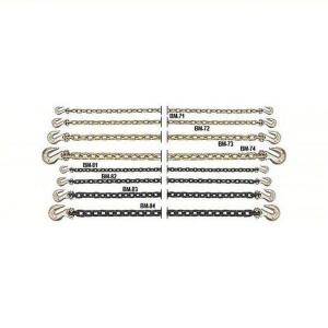 DESCRIPTION: (1) STRAIGHT CHAIN BRAND/MODEL: B/A PRODUCTS #3YDJ5 INFORMATION: 70 CHAIN GRADE, STEEL, GRAB HOOK, STRAIGHT SIZE: 3/8" RETAIL$: $79.29 EA