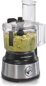 FOOD PROCESSOR & VEGETABLE CHOPPER FOR SLICING, SHREDDING, MINCING, AND PUREE, 10 CUPS - BOWL SCRAPER, STAINLESS STEEL