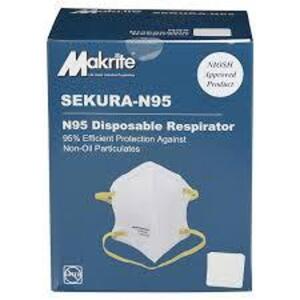 DESCRIPTION: (1) CASE OF (240) N95 DISPOSABLE RESPIRATORS BRAND/MODEL: MAKRITE RETAIL$: $276.00 EA QTY: 1