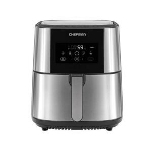 TURBOFRY? STAINLESS STEEL AIR FRYER, DISHWASHER-SAFE BASKET, 8 QT