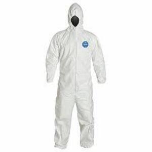 DESCRIPTION: (1) PACK OF (25) HOODED DISPOSABLE COVERALLS BRAND/MODEL: DUPONT TYVEK #6LY36 INFORMATION: WHITE SIZE: XL RETAIL$: $258.66 EA QTY: 1