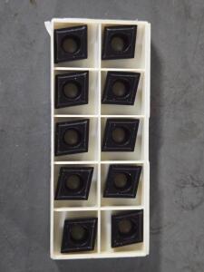 DESCRIPTION: (20) CARBIDE BORING INSERTS BRAND/MODEL: SECO CCMT120404-M2 TK2001 RETAIL$: $310.00 QTY: 20