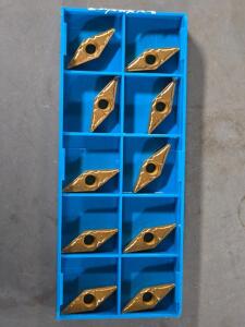 DESCRIPTION: (10) CARBIDE TURNING INSERT BRAND/MODEL: INGERSOLL VCMT332PC TT8125 RETAIL$: $242.00 QTY: 10