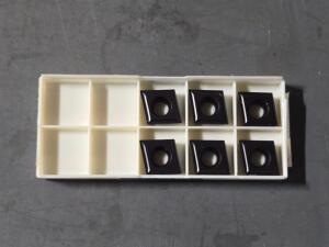 DESCRIPTION: (16) CARBIDE TURNING INSERTS BRAND/MODEL: SECO CCMT120404-M3 TK2001 RETAIL$: $280.80 QTY: 16