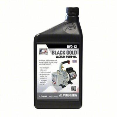 DESCRIPTION: (3) VACUUM PUMP OIL BRAND/MODEL: JB INDUSTRIES BLACK GOLD #20HJ90 INFORMATION: DVO-12 SIZE: 1 QT RETAIL$: $18.87 EA QTY: 3