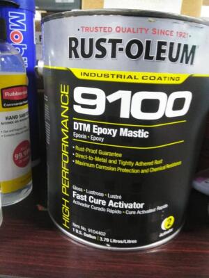 DESCRIPTION: (1) DTM EPOXY MASTIC BRAND/MODEL: RUST-OLEUM 9100 INFORMATION: PART 2 ACTIVATOR ONLY SIZE: 1 GALLON RETAIL$: $150.00 EA QTY: 1