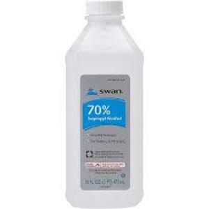 DESCRIPTION: (12) ISOPROPYL ALCOHOL BRAND/MODEL: SWAN INFORMATION: 70% SIZE: 16 OZ QTY: 12