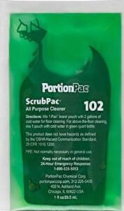 DESCRIPTION: (3) PACKS OF (30) ALL PURPOSE CLEANER BRAND/MODEL: PORTIONPAC INFORMATION: 102 SIZE: 1 OZ QTY: 3