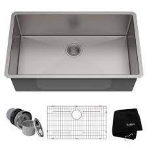 STANDART PRO 32IN. 16 GAUGE UNDERMOUNT SINGLE BOWL STAINLESS STEEL KITCHEN SINK