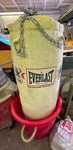 EVERLAST PUNCHING BAG AND SPEED BAG