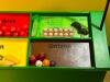 CUSTOM BUILT CHILDREN'S FARMERS MARKET WITH MULTIPLE CABINETS, FAKE FOOD, AND CALK BOARD MENU - 7