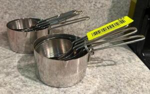 (2) SETS OF STAINLESS MEASURING CUPS