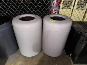 (2)- WASTE BINS WITH LIDS