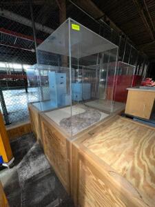 (5)- DISPLAY CABINETS WITH PLEXIGLASS ENCLOSURES